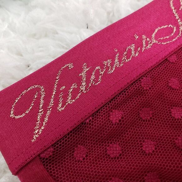 VS Sexy Fuchsia Logo Waist Lace HIPHUGGER SMALL - Picture 2 of 4